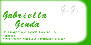 gabriella genda business card
